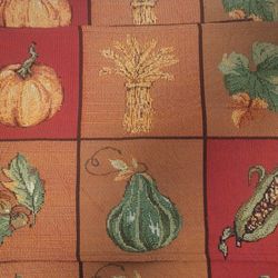 Set of 4 Thanksgiving/Fall/Autumn Placemats - Beautiful Warm Fall Colors  - There's Pumpkins, Acorns, Wheat, Corn, Gourds and Leaves on Them 