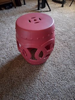 Brick red ceramic decoration end table
