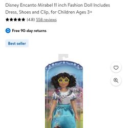Disney Encanto Mirabel 11 inch Fashion Doll Includes Dress, Shoes and Clip, for Children Ages 3+

