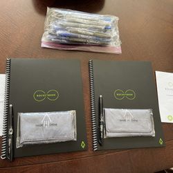 Set Of 2 NEW Rocketbook Letter Size Reusable Smart Notebooks, 38 New Frixion Pen  Set of 2 Rocketbooks Smart Reusable Letter Size Notebooks & 38 new P