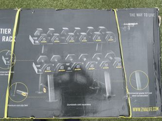 ZIVA 2 Teir 6 Pair Dumbbell Rack