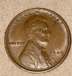 1909 VBD LINCOLN WHEAT PENNY