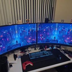 Two 32" BenQ Mobiuz Monitors