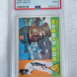 1960 Topps Bob Gibson 73 PSA 2