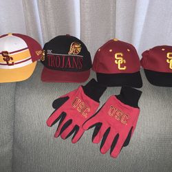 USC hats And One Pair SC Gloves