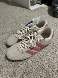 pink/beige adidas taekwondo shoes