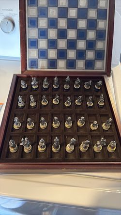 Pewter chess set