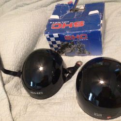 Black New Or Like New Motorcycle Helmet 3 Are Avail All Are L /XL Helmets By SHC 60 DOT