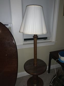 Solid Wood Floor Table Lamp