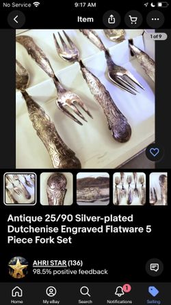 Antique Silver Platted Flatware Forks
