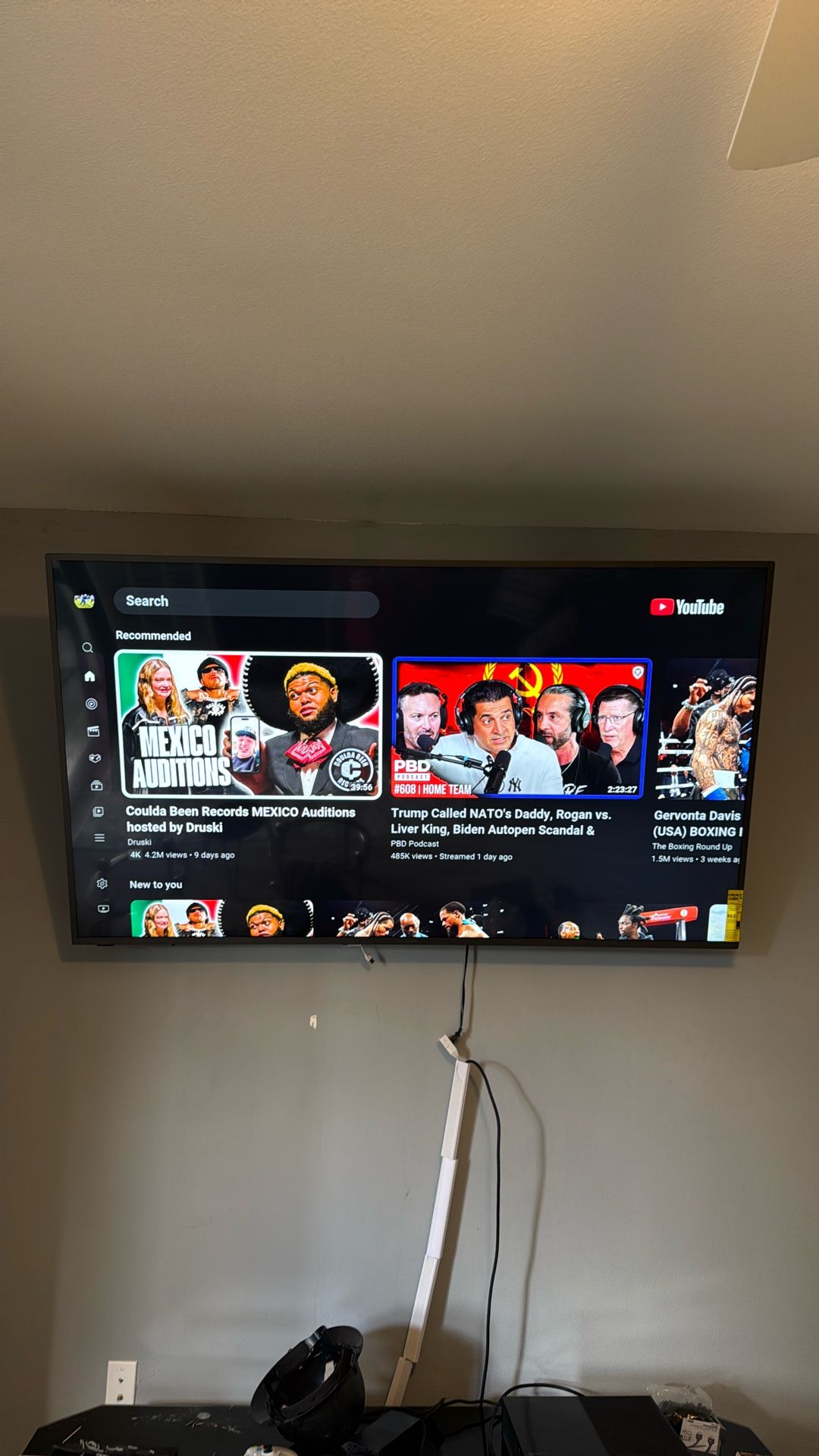 75 inch TV and 50 inch TV