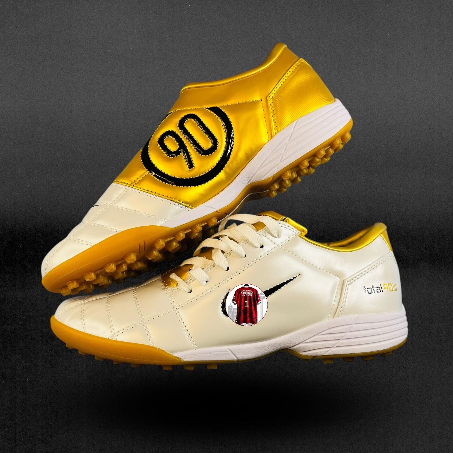 Nike Total 90 turf soccer shoes Gold size 9.5 NO BOX