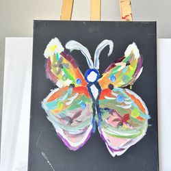 Rainbow Butterfly Painting 16x20