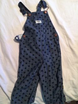 OskKosh Girl's Polk a dot Overalls