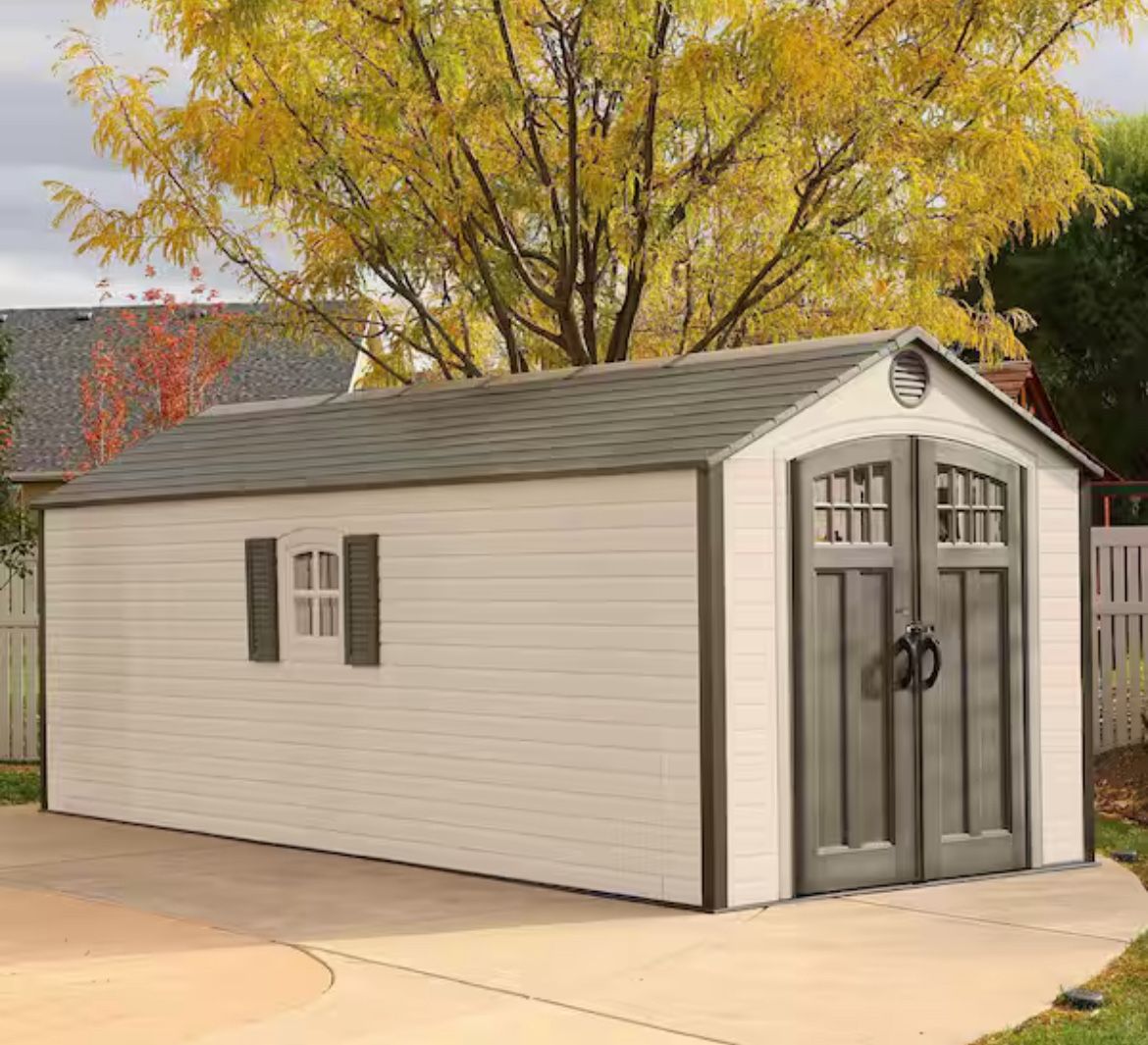 Lifetime 8 ft. x 20 ft. Resin Storage Shed