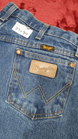 WRANGLER 37x34 Men's Western Denim Jeans Cash only