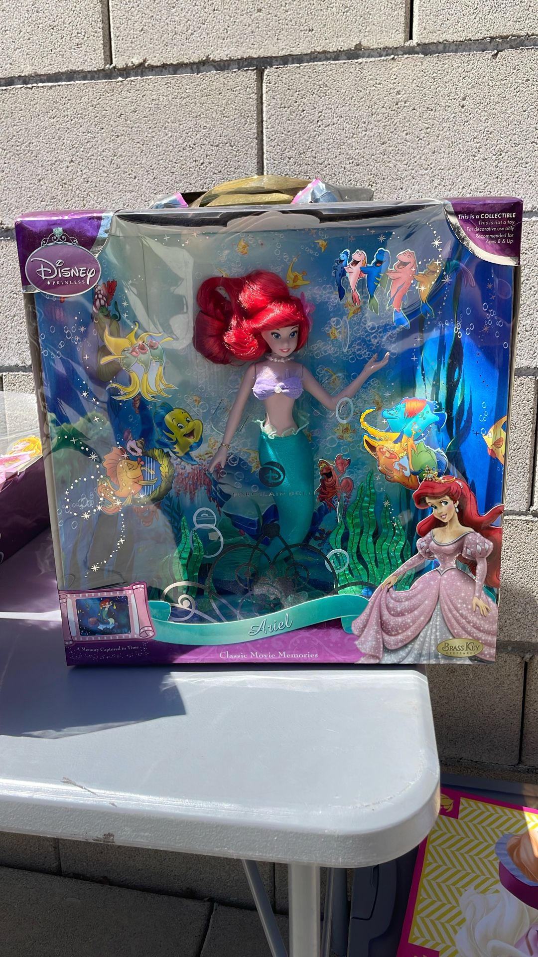 Disney The Little Mermaid Ariel Classic Movie Memories Porcelain Doll by Brass Key