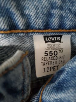 LEVI'S 550 High Rise Vintage 90s mom jeans denim size 12 petite relaxed fit Thumbnail