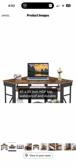 Corner Desk & Desk Chair Set