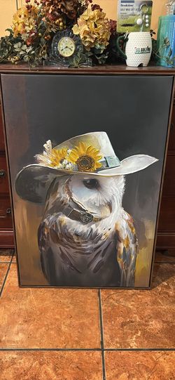 Owl and Sunflowers Farm II, Wall Art