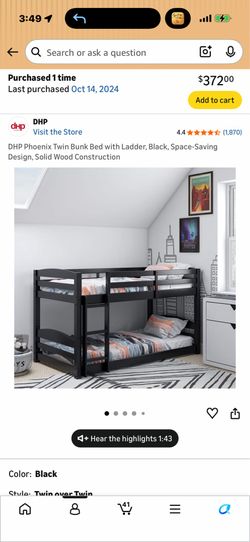 Like new Twin Bunk set