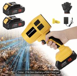 Cordless Leaf Blower --2pcs Batteries,Orange color