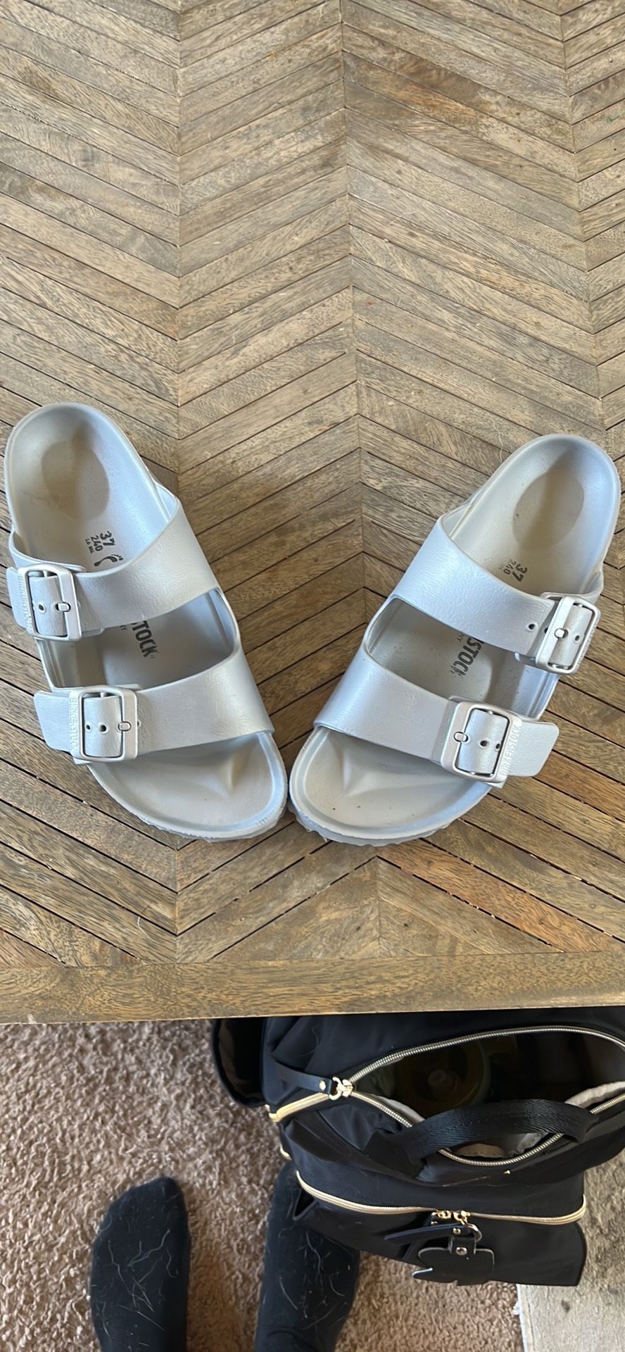 Gray/Silver Birkenstock Sandals