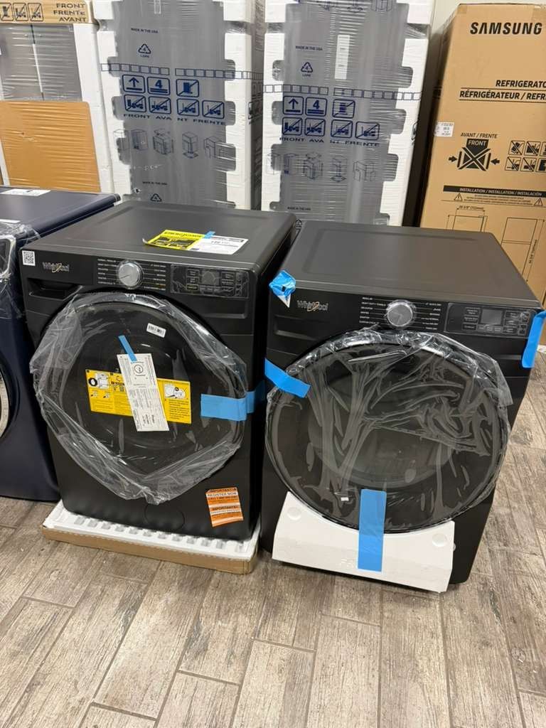 Whirlpool brand new washer and dryer set electric with warranty