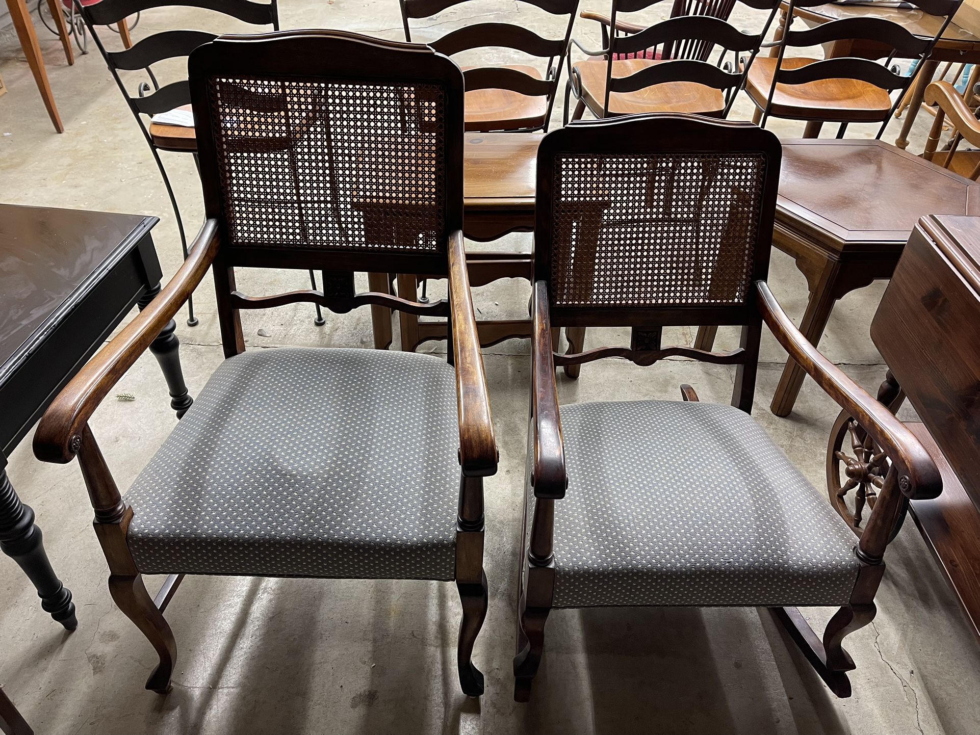 Estate Sale antique 1920’s matching chair and rocker set gorgeous rare