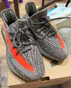 Authentic Yeezy 350 boost gray orange