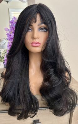 Dark Brown Barrel Curls Sew In 26 Inch Wig