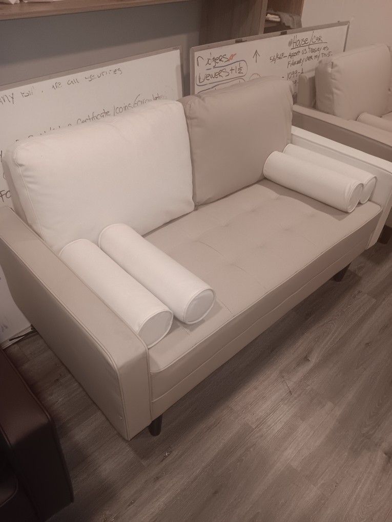 2 Seat  Love Couch Faux Leather 