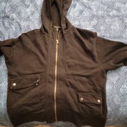 Woman's Short 7Black Sweatshirt w/Hood