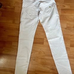 White Faux Leather Freddie’s Pants 