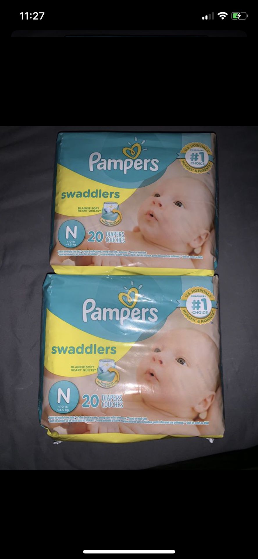 Newborn diapers 40 ct