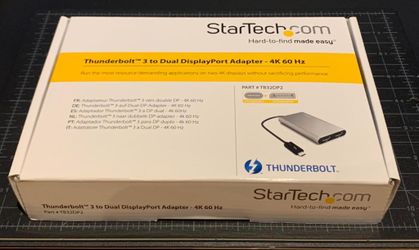 StarTech -Thunderbolt 3 Dual Displayport Adapter 4k 60 hz