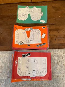 Laminated math games