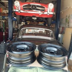 Oldtimer Mercedes 14"like New Rims 85 Year Old Salling Do Off Rent Increase