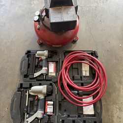 Brad nailer and compressor
