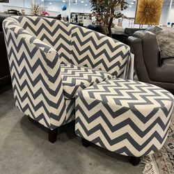 Tub Chair With Ottoman