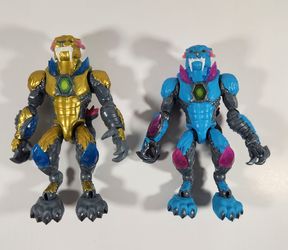 LOT OF 2 MR BEAST LAB MUTATORS PANTHERS ACTION FIGURES