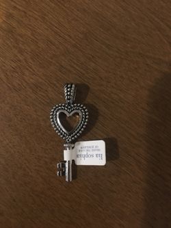 Lia Sophia heart key pendant