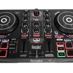 Hercules DJ CONTROL INPULSE 200 4-Pad DJ Controller w/Sound Card+Stand