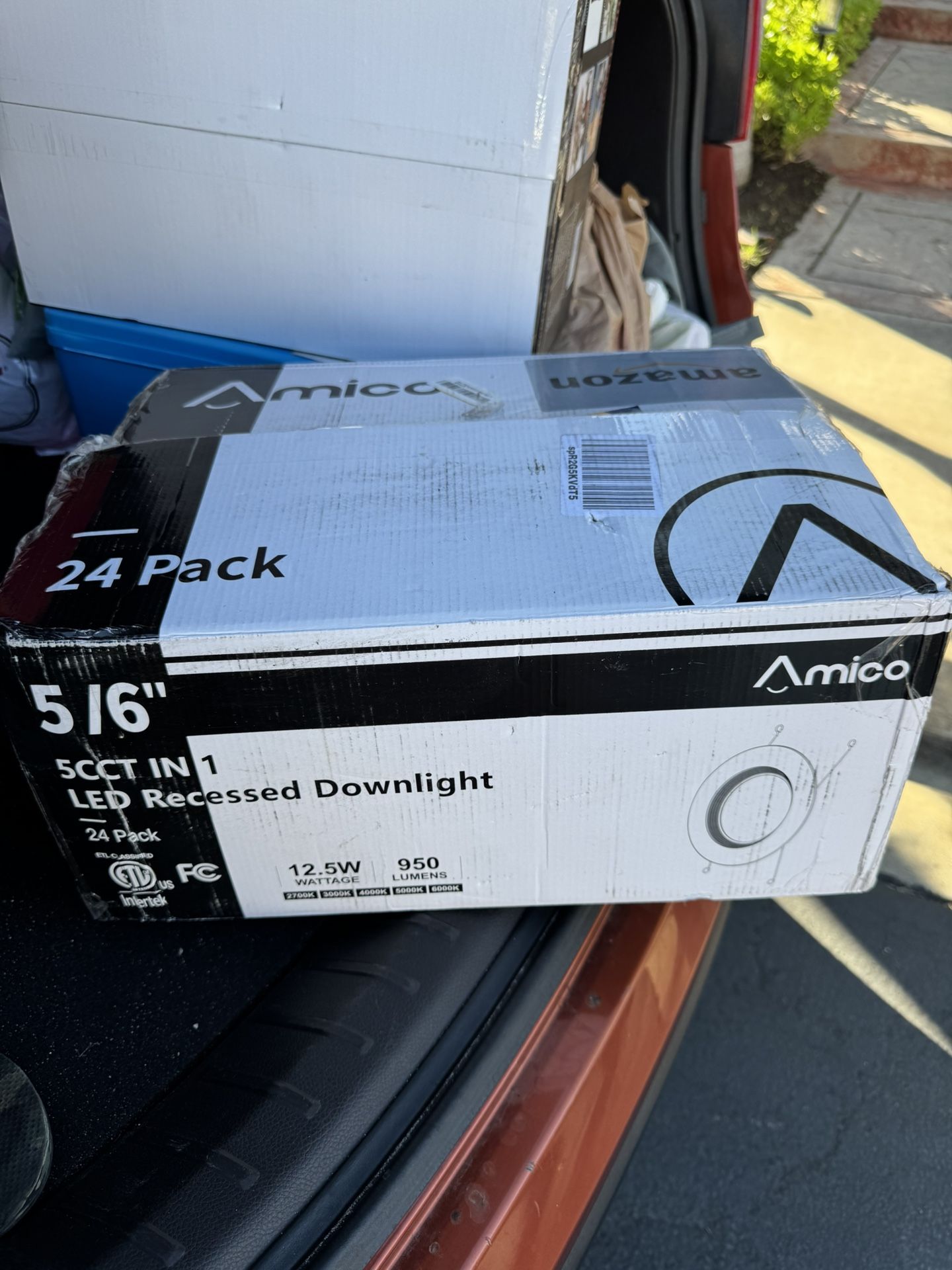 24 packs x Amico 5/6” 5CCT led downlight recessed  New just opened box