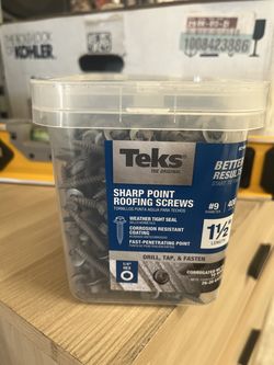 Teks #9 x 1-1/2 in. External Hex Drive Washer Head Roofing Screws (400-Pack)