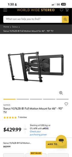TV Wall Mount /Full Motion 46”-90”