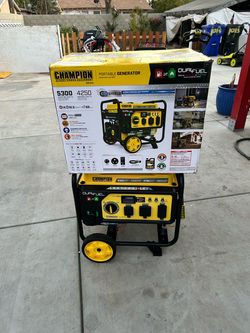 Shop Champion Power Equipment 5300/4250-Watt Recoil Start Dual Fuel Portable Generator w/ Free 3-Year Warranty for RV and Home