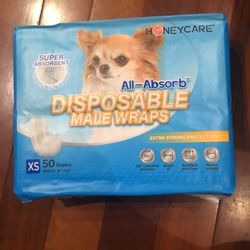 Honey Care  Disposable Male Wraps Size XS Pack Of 50 New Unopened