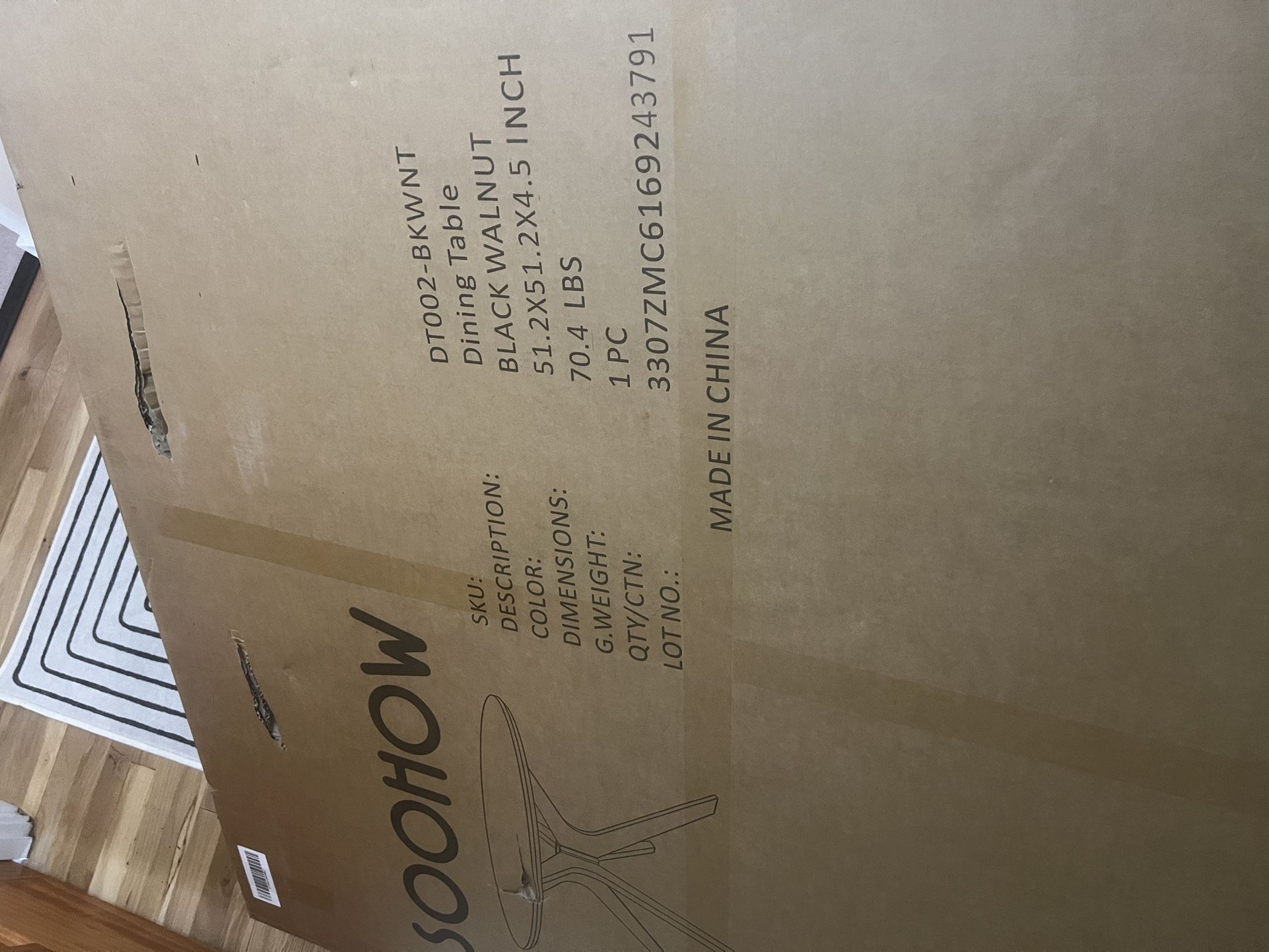 Round Walnut Dining Table