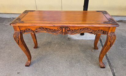 Vintage accent side table chairish (solid wood)